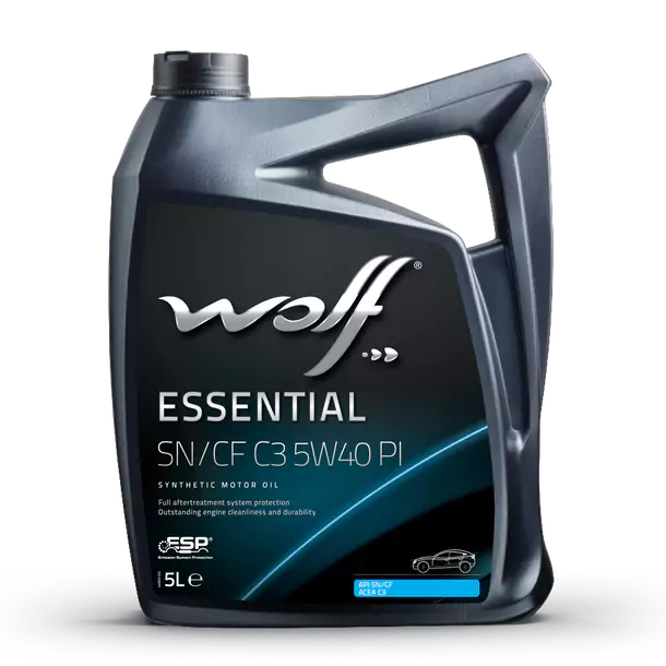 Piececauto.re | et accessoires automobiles pas cher 974 HUILE WOLF ESSENTIAL SN/CF C3 5W40 PI 1L