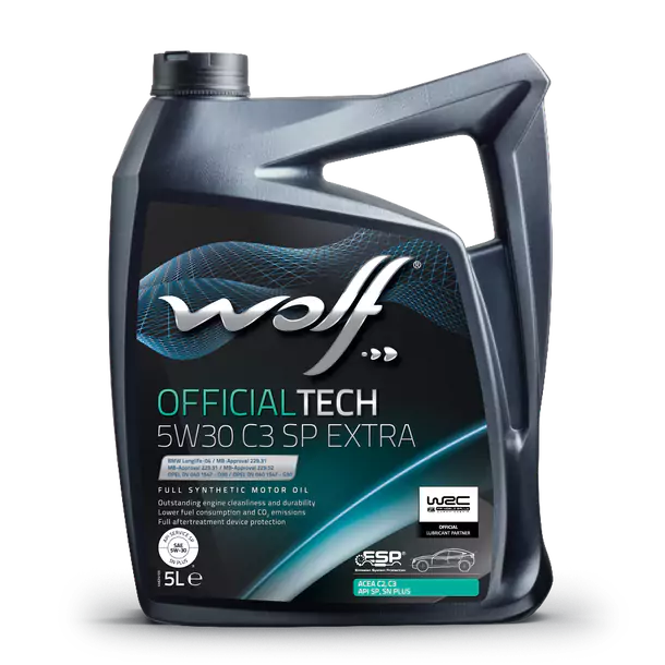 Piececauto.re | et accessoires automobiles pas cher 974 WOLF OIL - WOLF OFFICIALTECH 5W30 C3 SP EXTRA 5L