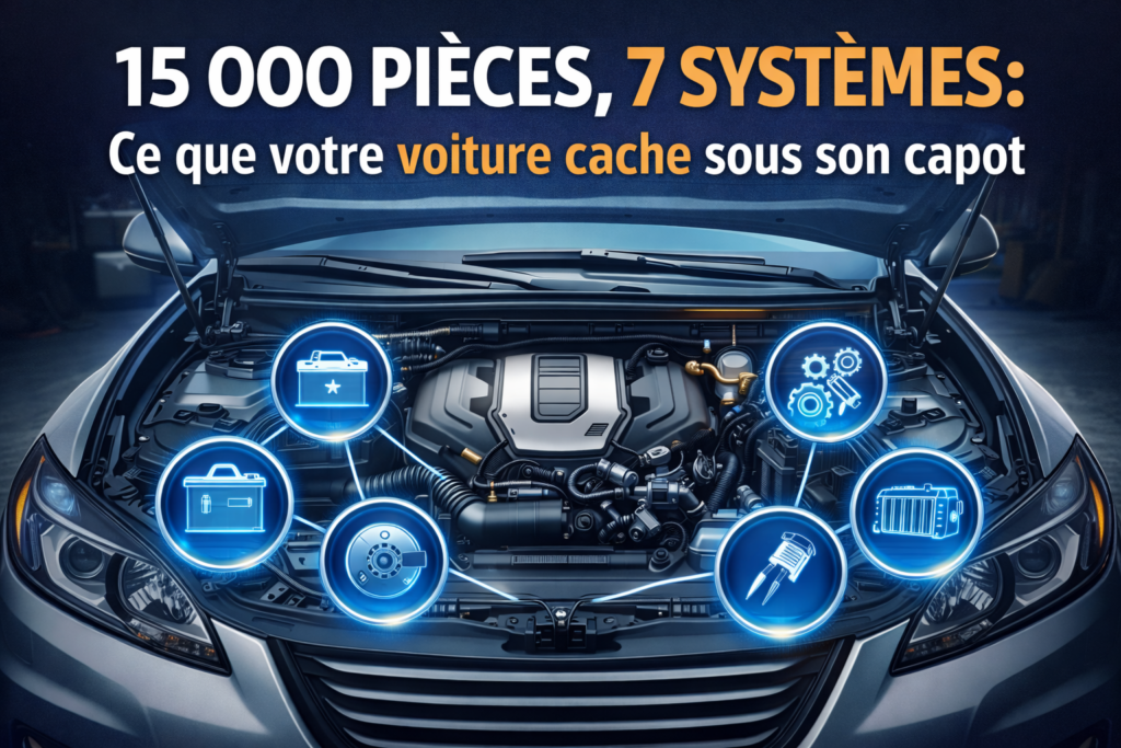 15 000 pièces, 7 systèmes : Ce que votre voiture cache sous son capot