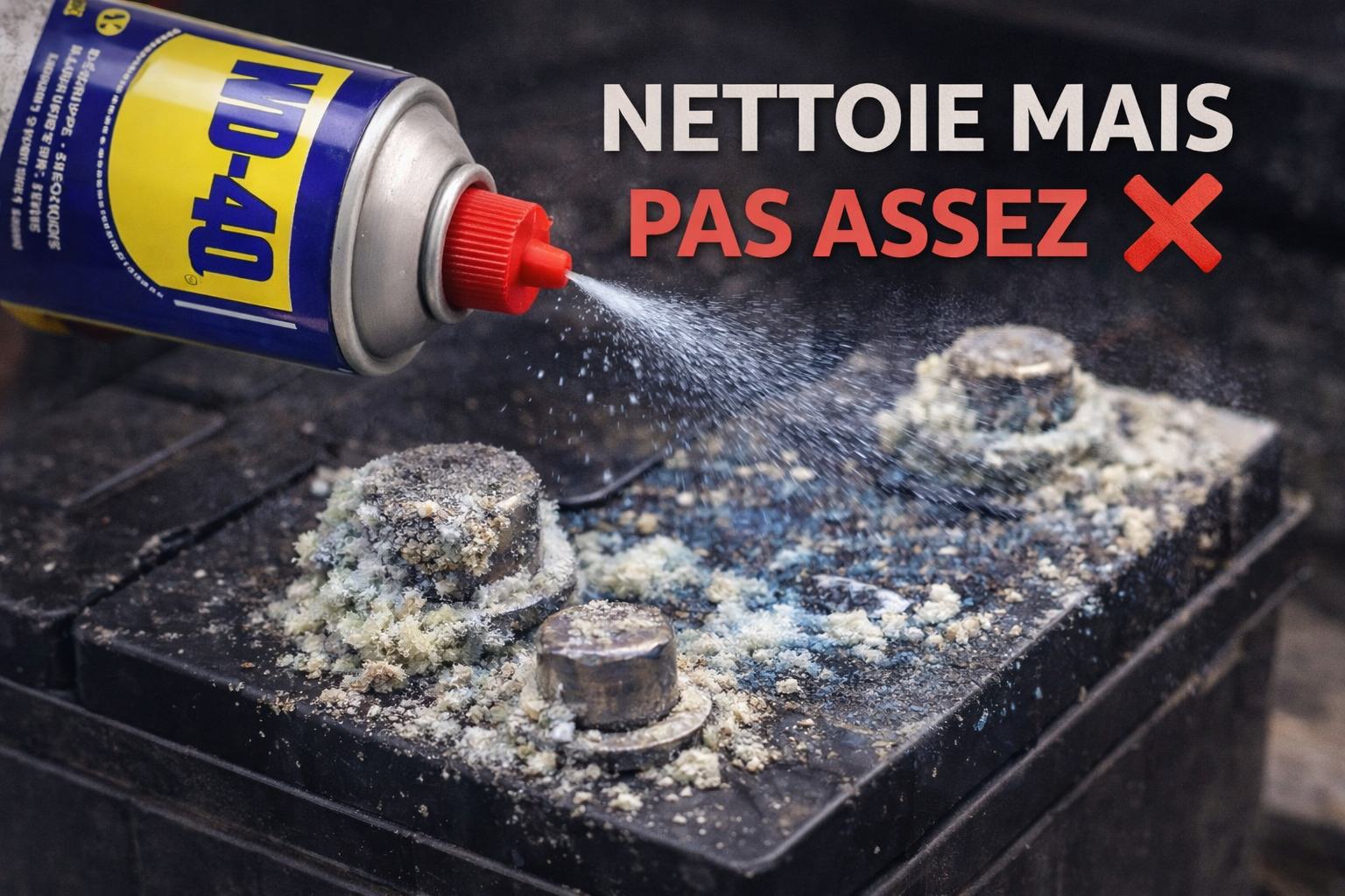 Peut-on utiliser du WD-40 pour nettoyer les bornes corrodées ?