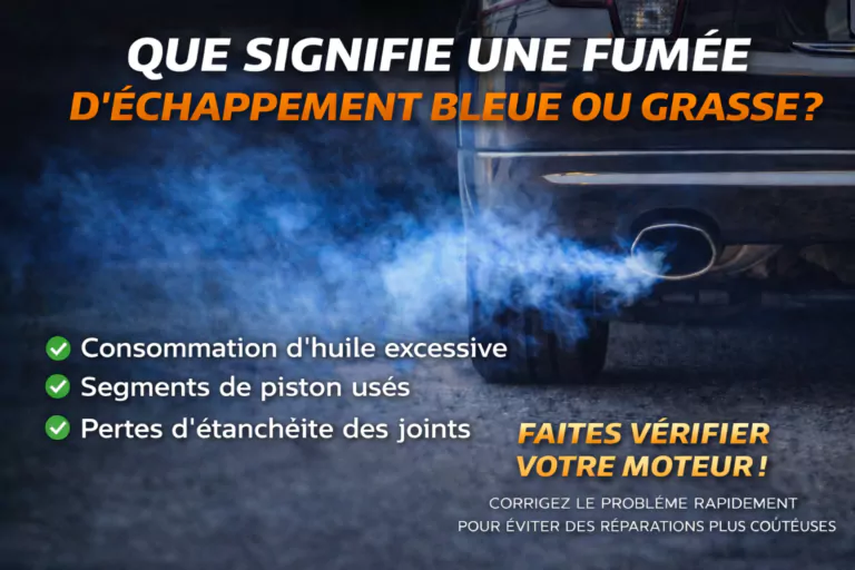Que signifie une fumée d&rsquo;échappement bleue ou grasse ?