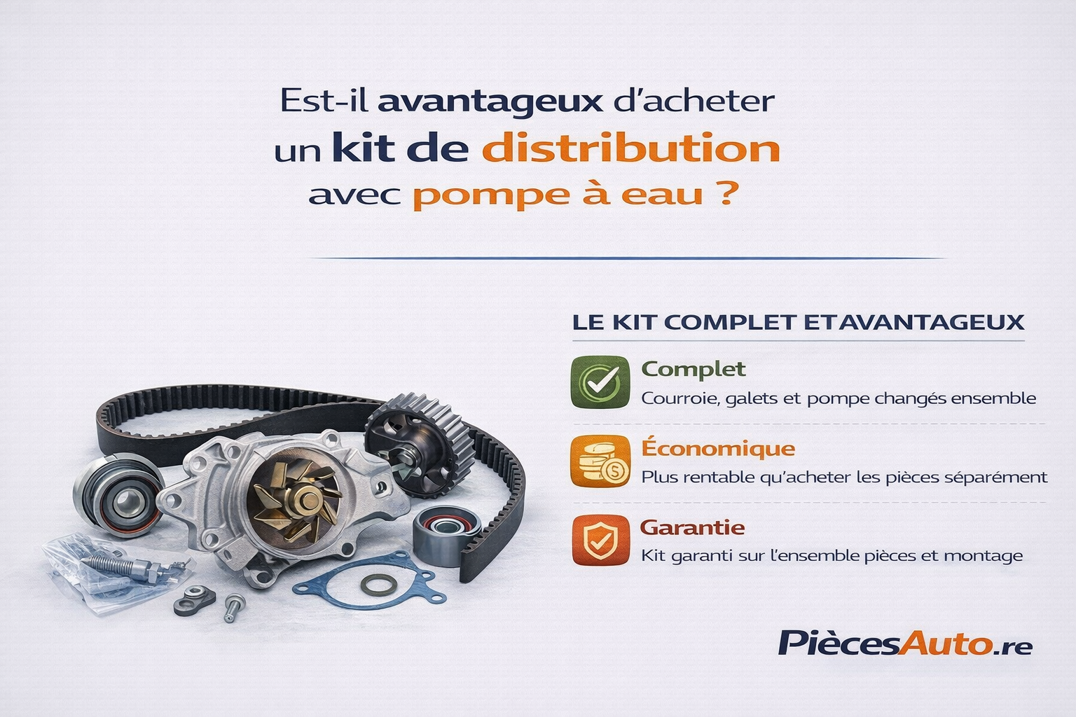 Est-il avantageux d&rsquo;acheter un kit de distribution avec pompe à eau ?