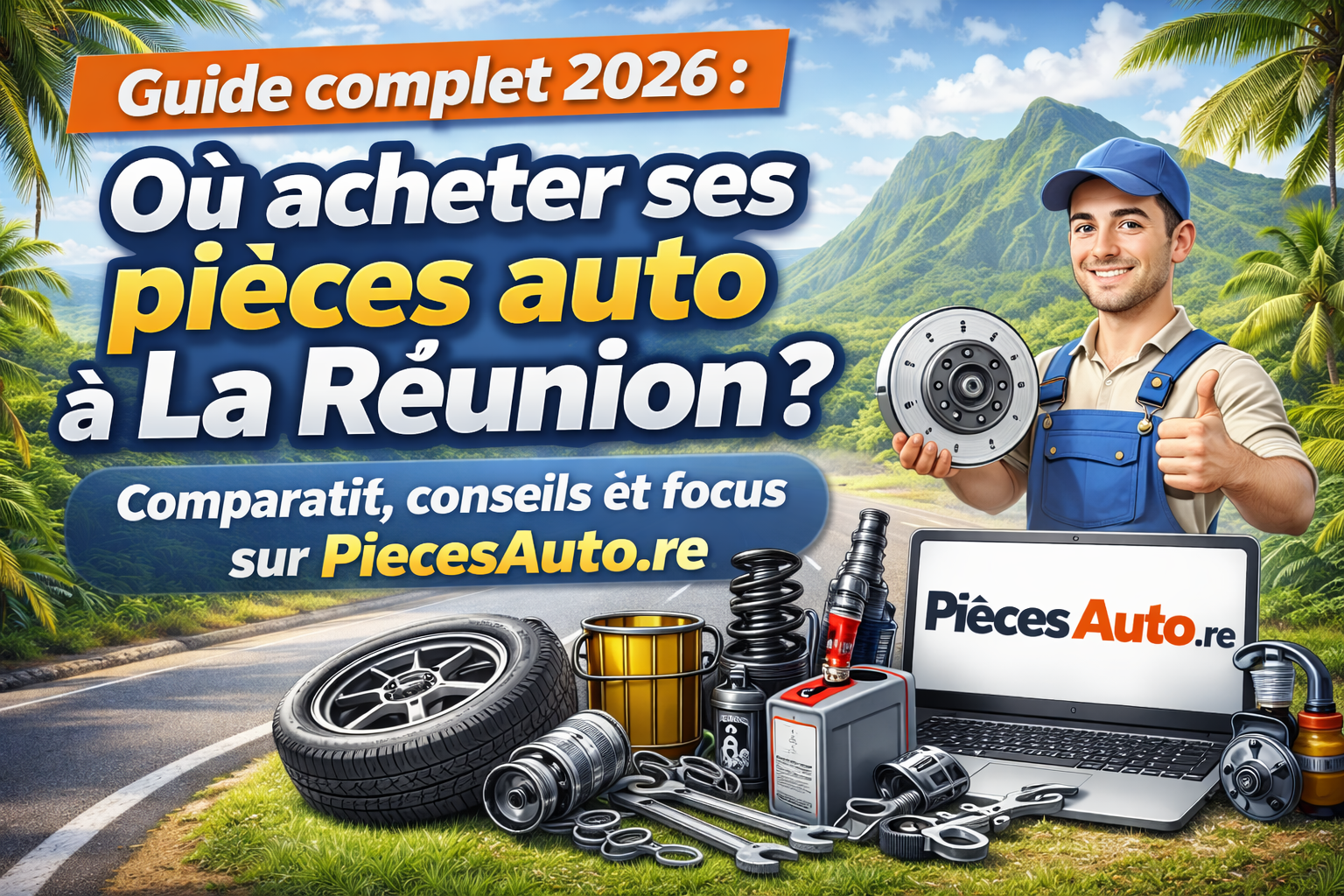 Guide complet 2026 : Où acheter ses pièces auto à La Réunion ? Comparatif, conseils et focus sur PiecesAuto.re