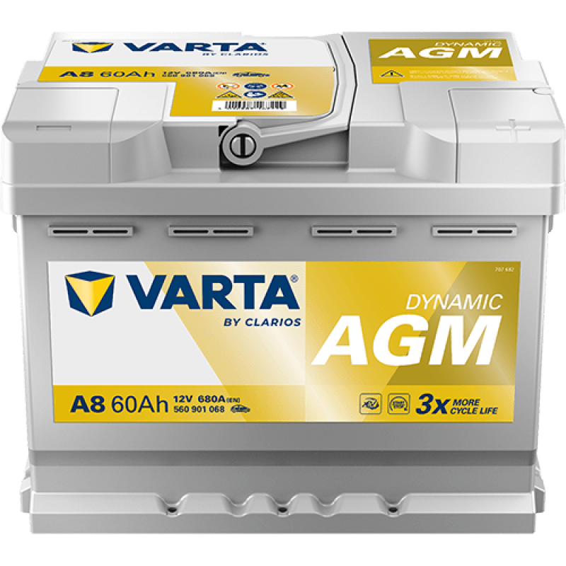 Piececauto.re | et accessoires automobiles pas cher 974 Batterie VARTA A8 - 60Ah 680A